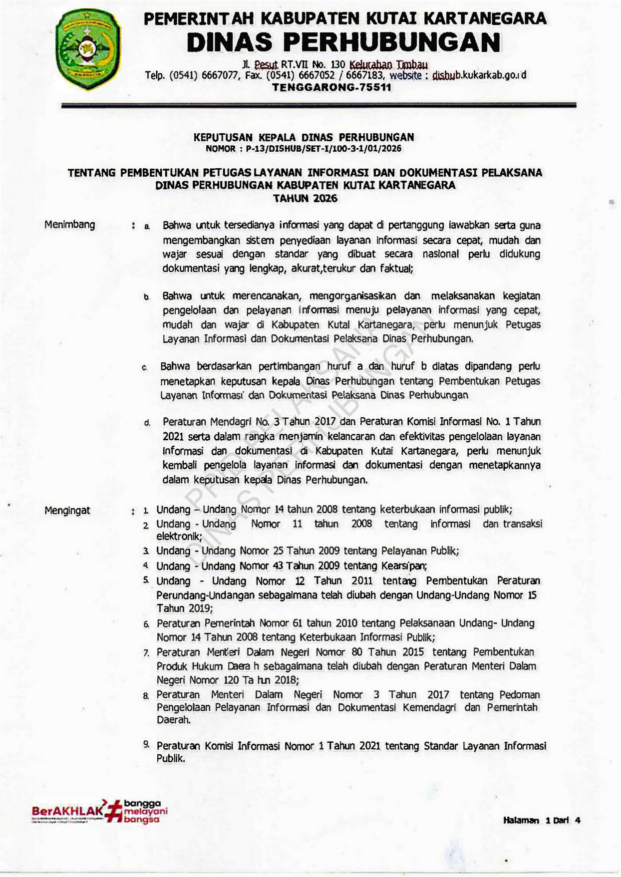 SK Petugas PPID Hal 1